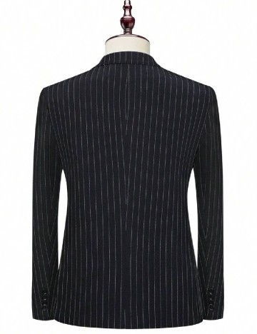 Costum SHEIN Plus Size Men, bleumarin inchis