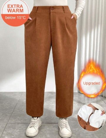 
						Pantaloni SHEIN CURVE, maro