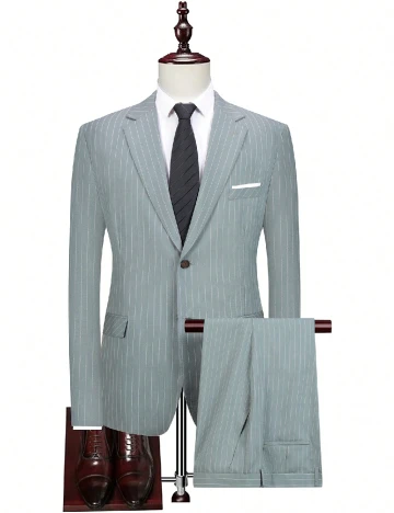 Costum SHEIN Plus Size Men, verde Verde