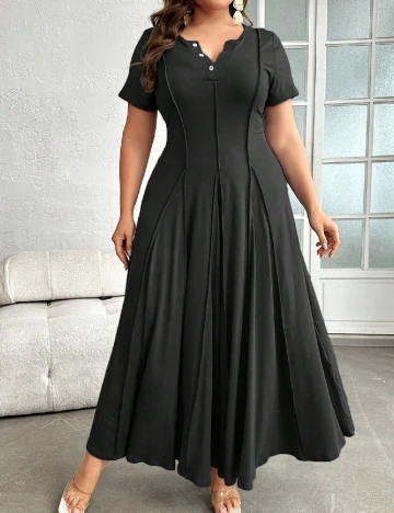 Rochie lunga SHEIN CURVE, negru Negru