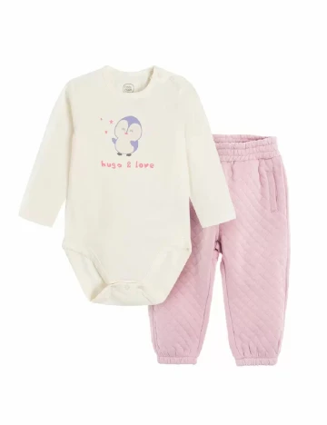 Compleu Cool Club, roz/alb Roz