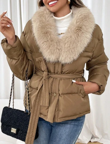 Geaca SHEIN, maro Maro