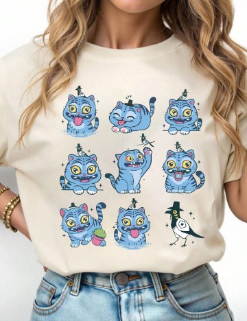 
						Tricou SHEIN CURVE, crem