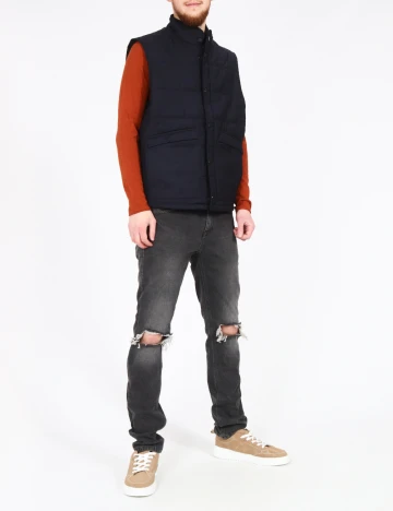 Vesta impermeabila Zara, bleumarin Albastru