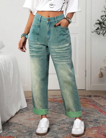 Blugi SHEIN, albastru Albastru