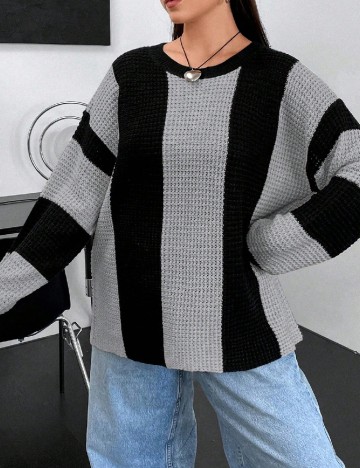 
						Bluza SHEIN CURVE, negru/gri