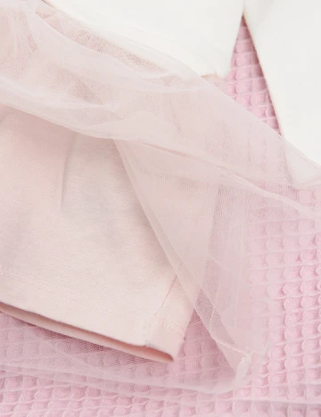 Rochie Cool Club, alb/roz Alb