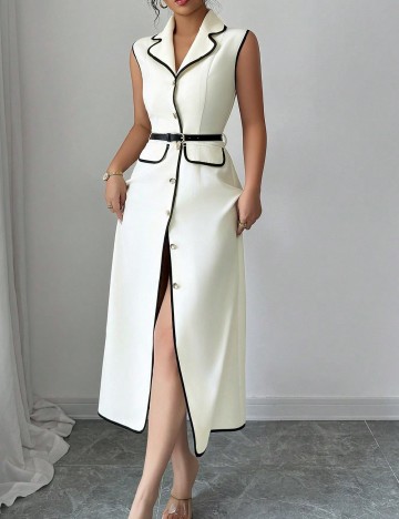 
						Rochie medie SHEIN, ecru