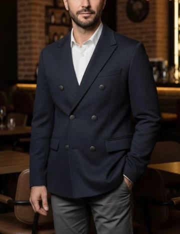 Sacou Zara, bleumarin Albastru