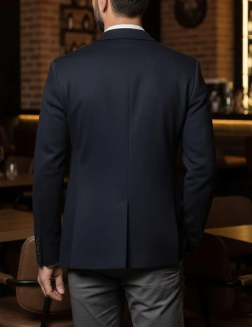 Sacou Zara, bleumarin Albastru