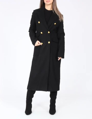 Palton Bershka, negru Negru