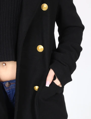 Palton Bershka, negru Negru