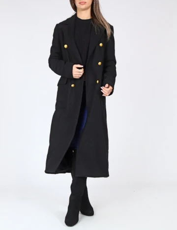 Palton Bershka, negru Negru