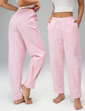 Pantaloni SHEIN, roz Roz