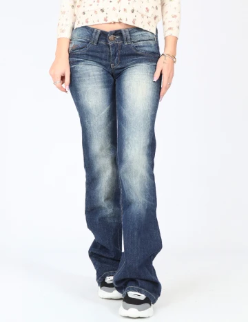 Blugi Bershka, albastru Albastru