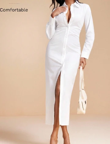 Rochie lunga SHEIN, alb Alb