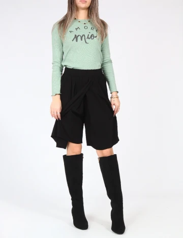 Pantaloni scurti Zara, negru Negru