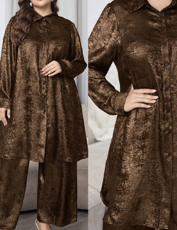 
						Compleu SHEIN CURVE, maro