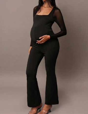 Salopeta SHEIN Maternity, negru Negru