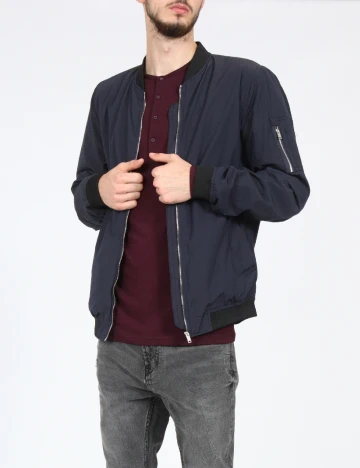 Jacheta Pull&Bear, bleumarin Albastru