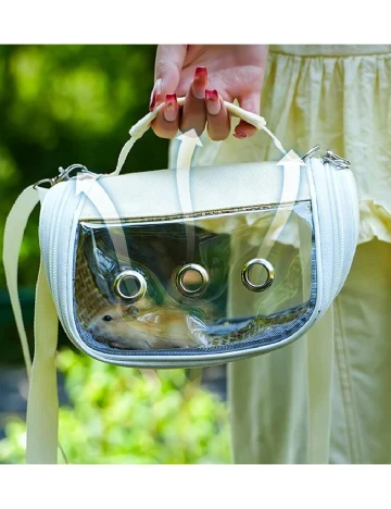 Geanta de transport pentru animale. SHEIN, ecru Alb