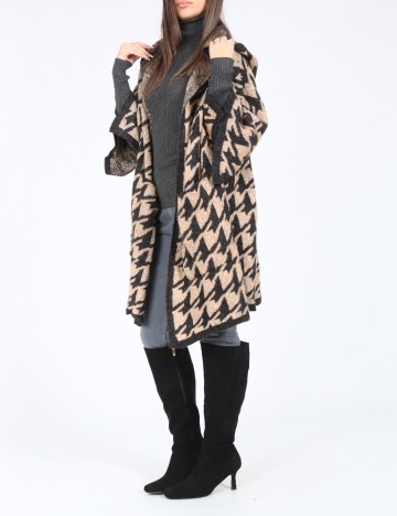 Cardigan Zara, negru/crem