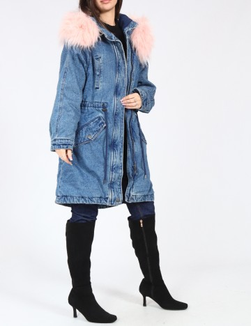 Geaca Bershka, albastru