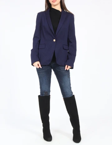 Sacou Zara, bleumarin Albastru