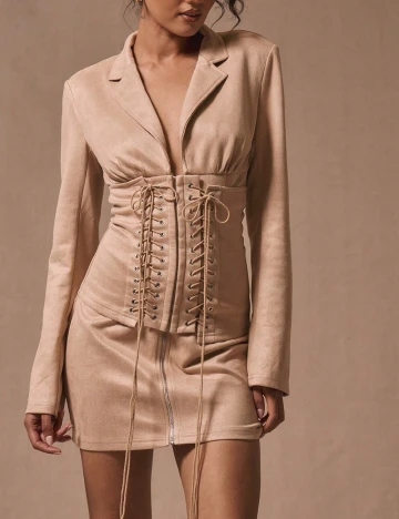 Rochie scurta Musera, crem Crem