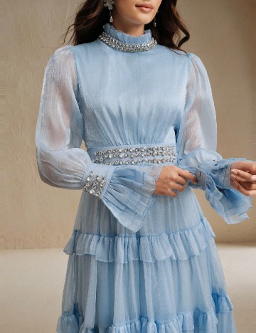 Rochie lunga Anewsta, albastru