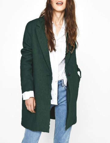 
						Palton Bershka, verde