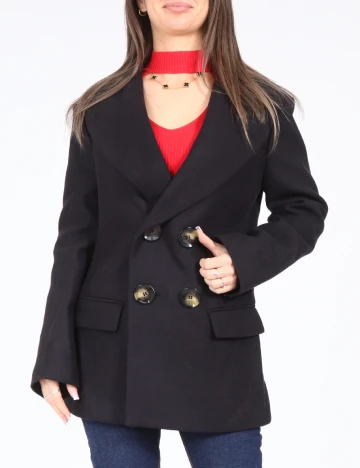 Palton Zara, bleumarin Albastru