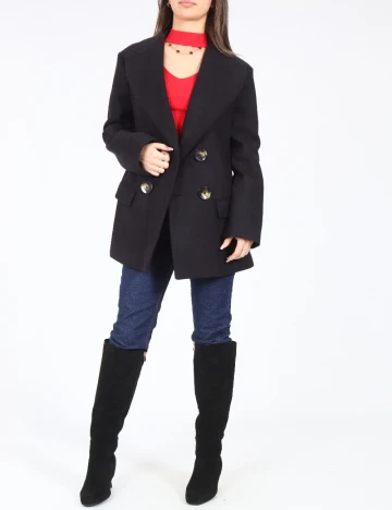 Palton Zara, bleumarin Albastru