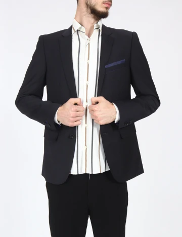 Sacou Zara, bleumarin Albastru