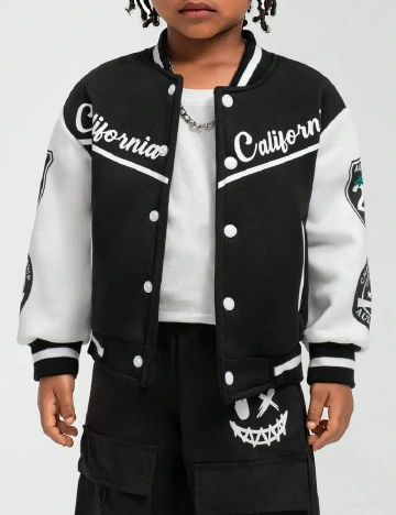 Jacheta Shein Kids, negru/alb Negru