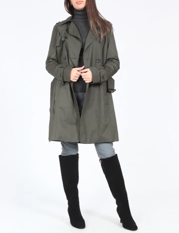 Trench Zara, gri inchis Gri