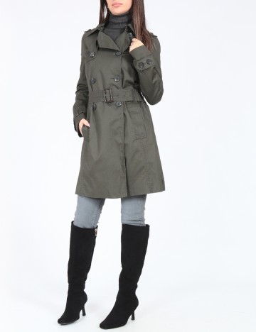 
						Trench Zara, gri inchis