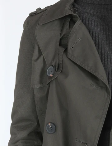 Trench Zara, gri inchis Gri