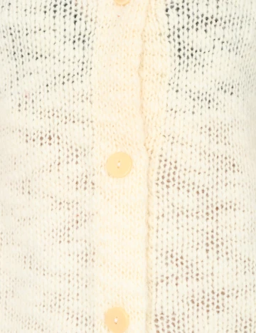 Cardigan Zara, ecru Alb