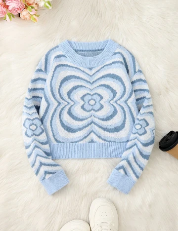 Pulover Shein Kids, albastru Albastru