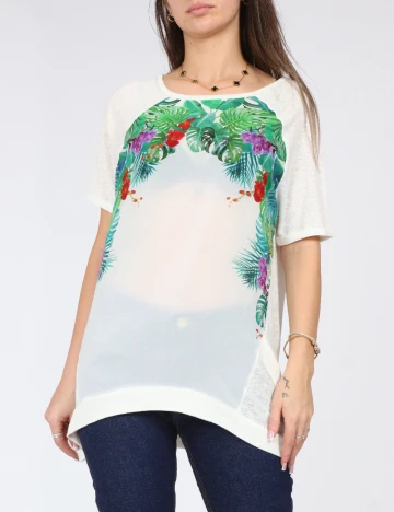 Bluza Pull&Bear, alb Alb