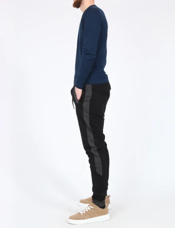 Pantaloni Bershka, negru/gri Negru