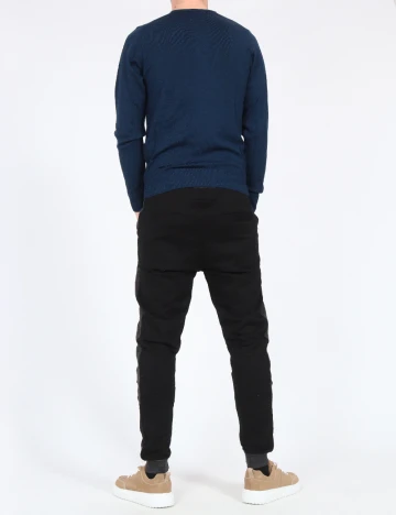 Pantaloni Bershka, negru/gri Negru