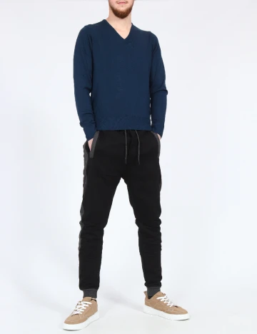 Pantaloni Bershka, negru/gri Negru