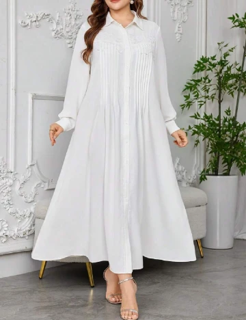 Rochie lunga SHEIN CURVE, alb Alb