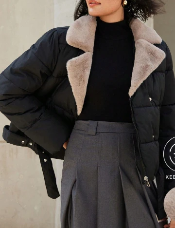 Geaca SHEIN, negru Negru