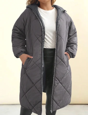 Geaca SHEIN CURVE, gri Gri