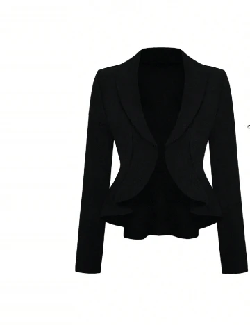Blazer SHEIN CURVE, negru Negru