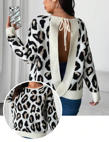 Pulover SHEIN CURVE, animal print Animal print