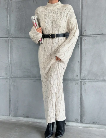 Rochie lunga SHEIN, ecru Alb